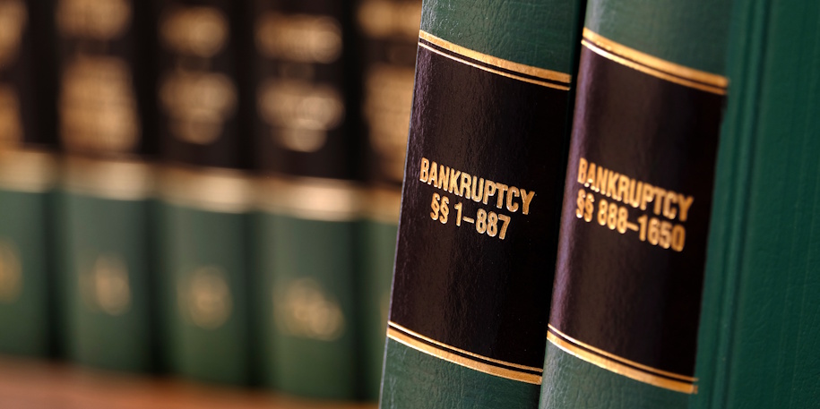 close up of bankruptcy law books close up of bankruptcy law books