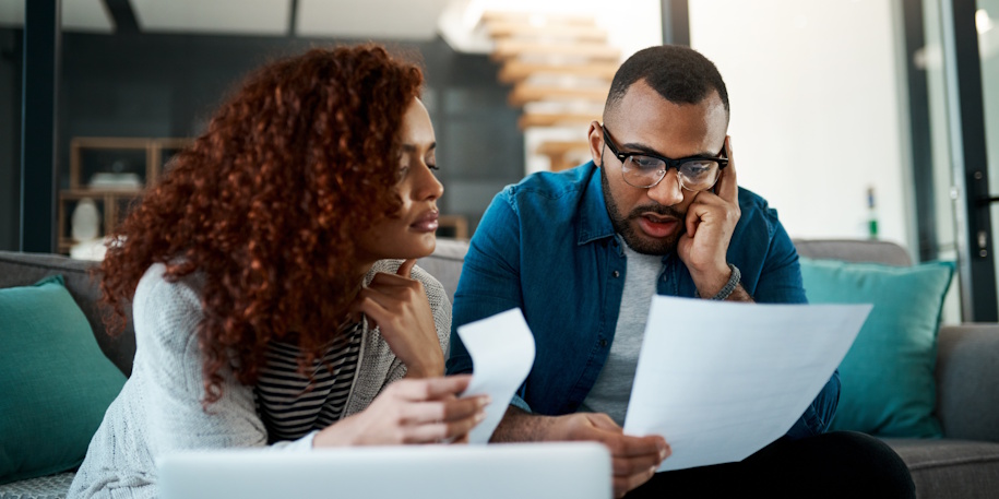 couple worried about debt couple worried about debt