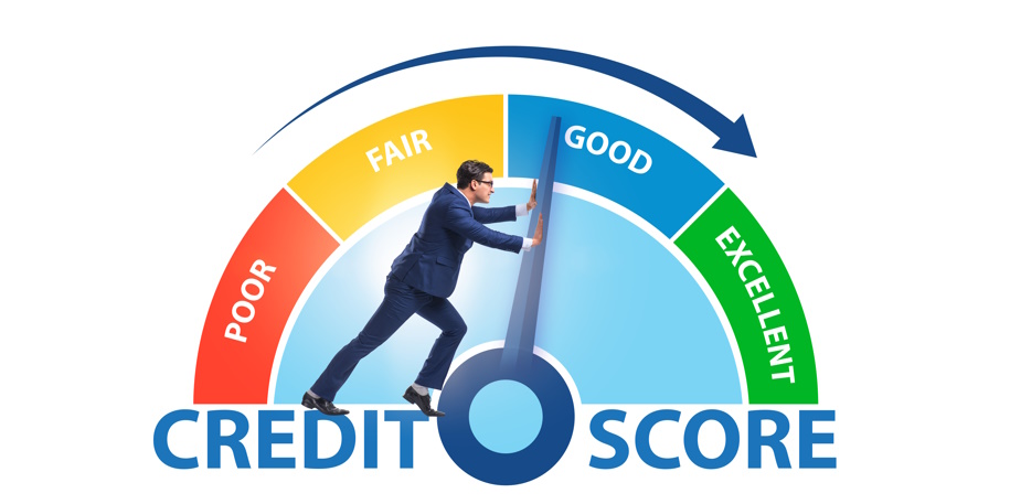 Businessman trying to improve credit score Businessman trying to improve credit score