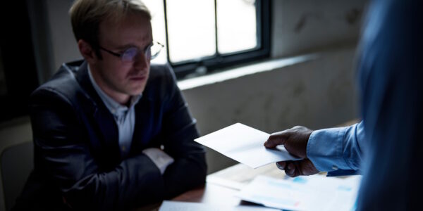 man being served papers
