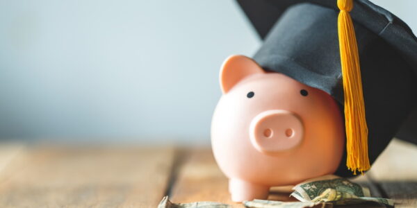 piggy bank With Graduation Cap on
