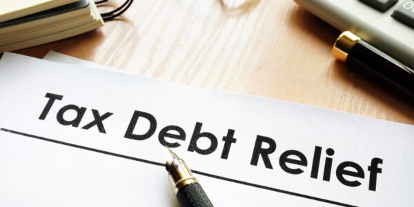 tax debt relief sign